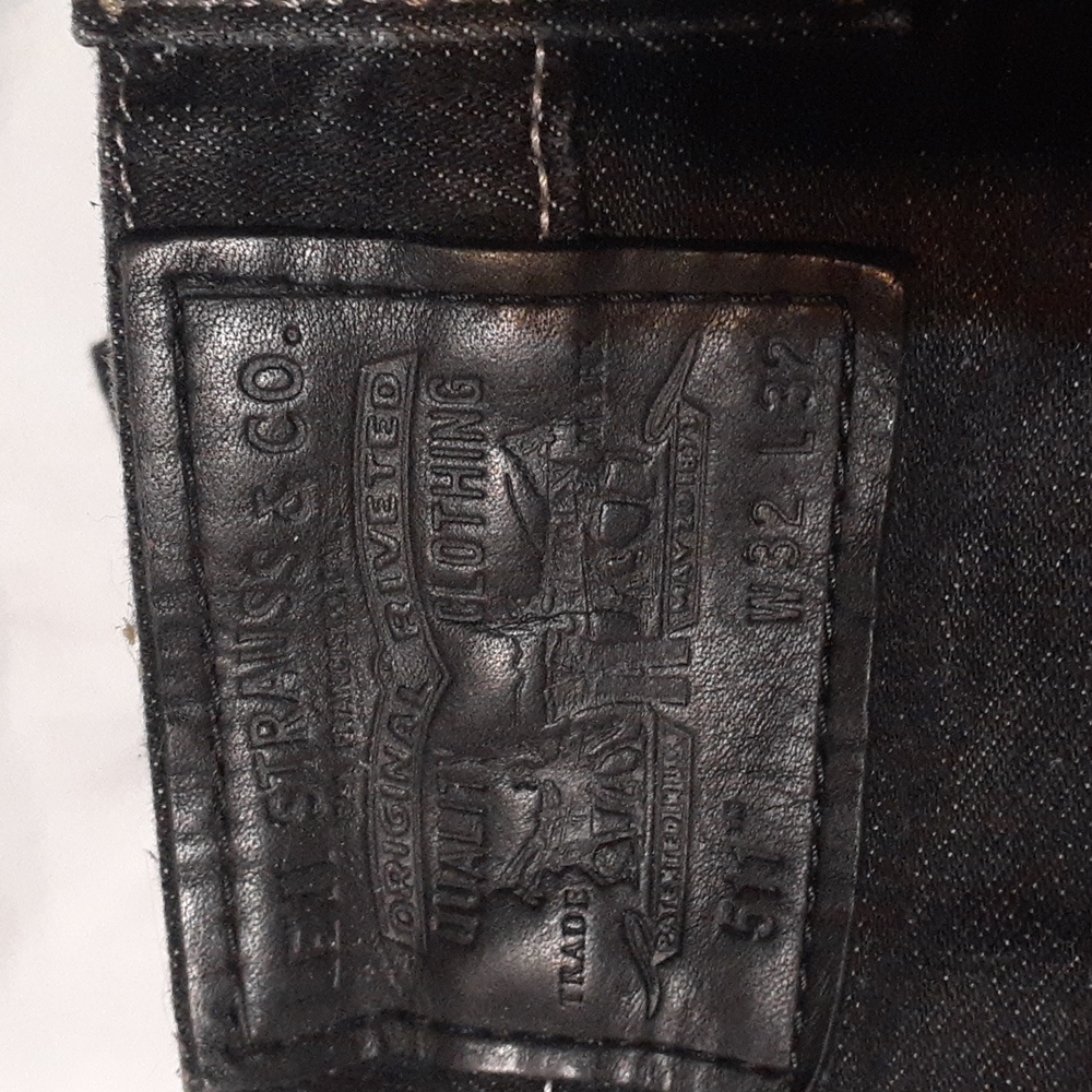 Levi's Black 511 Jeans with a 5th zipper pocket.